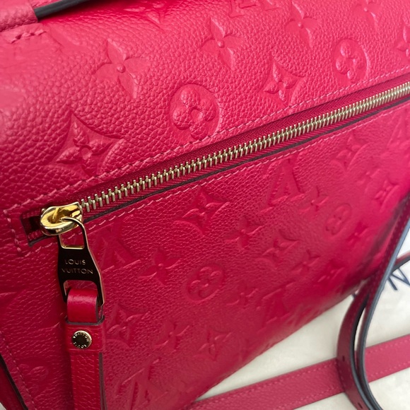 LOUIS VUITTON Metis Pochette Empreinte Leather Crossbody Bag Red - Picture 14 of 15